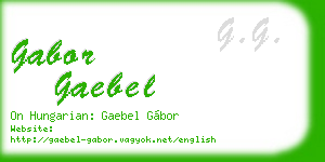 gabor gaebel business card